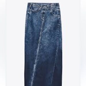 Zara Stylish Blue Denim Skirt